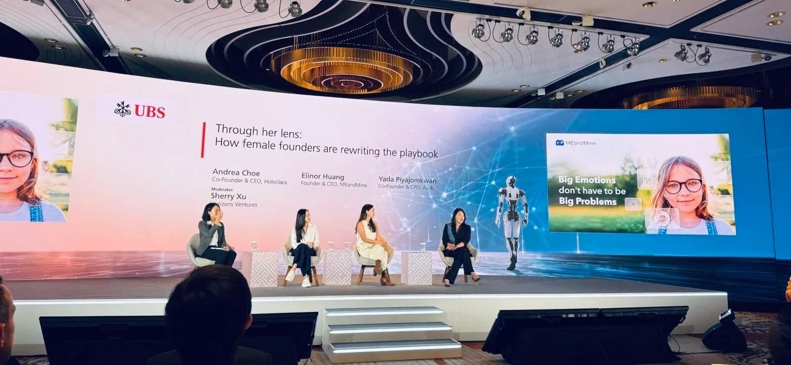 A panel on stage at the UBS Disruptive Technology CEO Summit