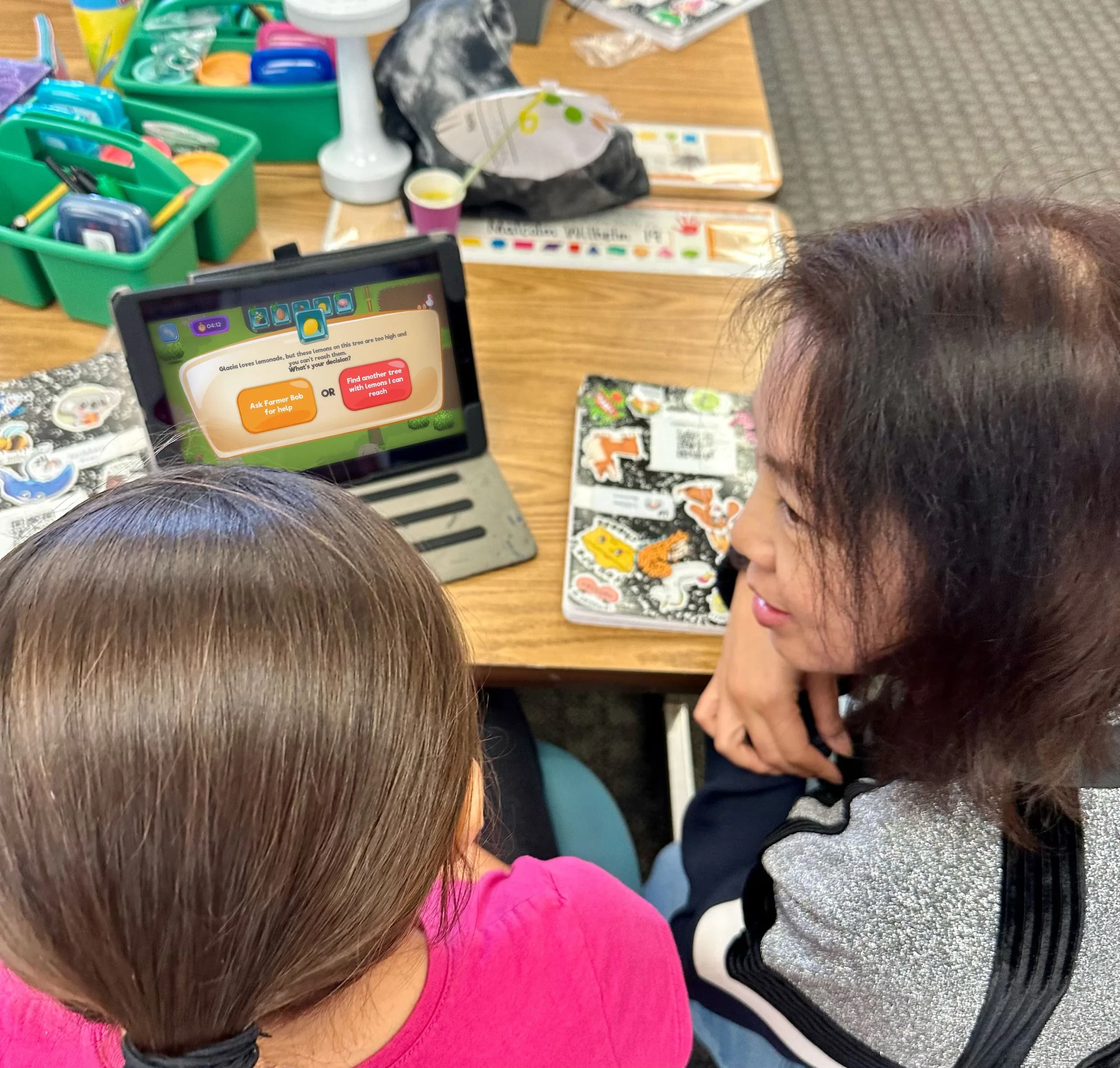 Students using MEandMine at their desks