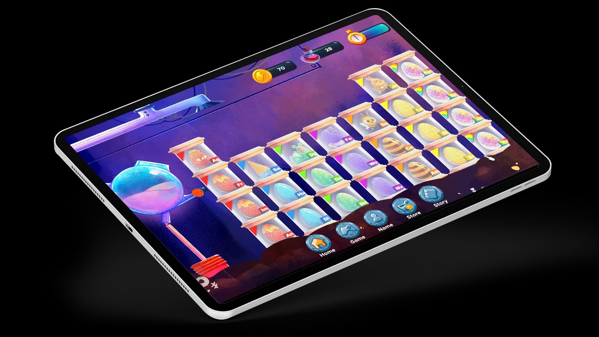 The MEandMine game on a tablet
